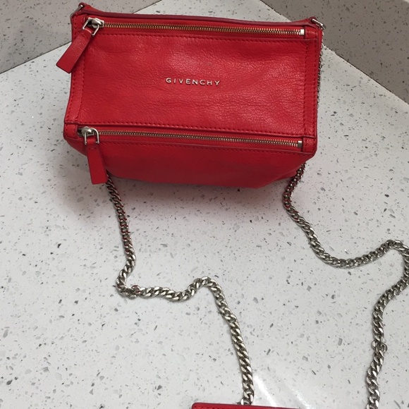 GIVENCHY Red Sugar Goatskin Mini Chain Pandora Bag - Picture 6 of 16